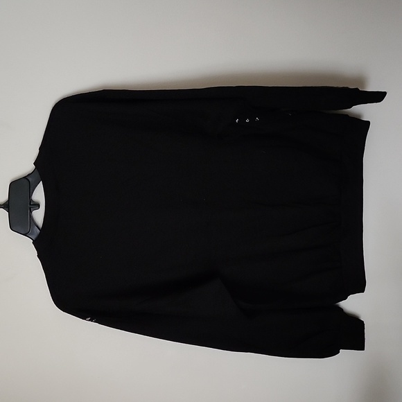 Pink Elephant 80s black and silver glitter paint sweatshirt lightweight, vintage - Picture 6 of 6